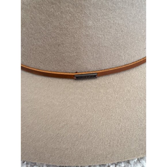 Brixton Mens Fedora Hat Tan Wool Felt Medium - Picture 8 of 12